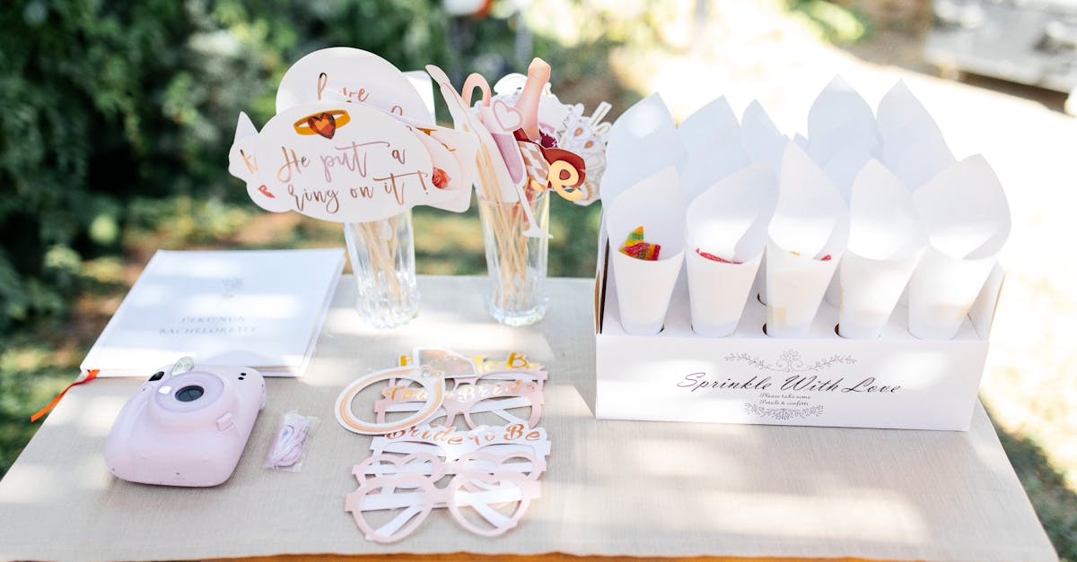charming outdoor setup with instant camera and festive decorations perfect for summer gatherings